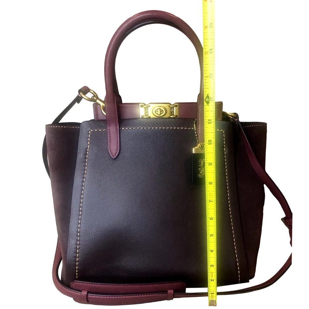 COACH 1941 Troupe Tote Colorblock in Vintage Mauve Brown Burgundy Satchel - Picture 6 of 17